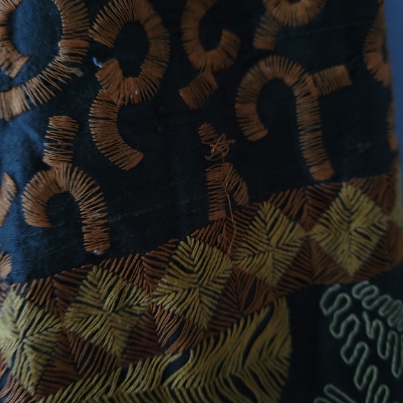 DRIES VAN NOTEN floral embroidered 100% silk midi skirt - Picture 8 of 11